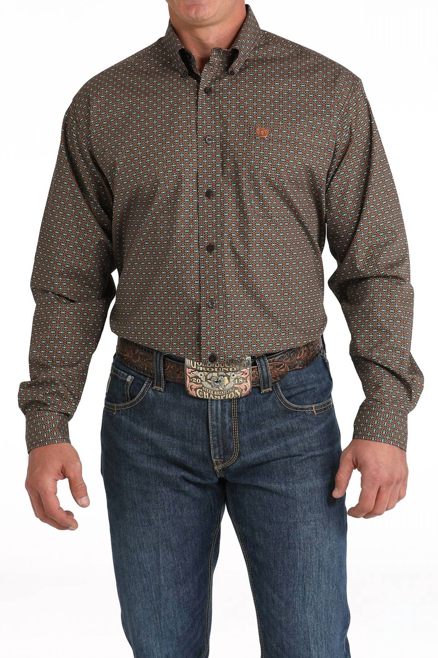 Cinch - Plain Weave Long Sleeve Button Down Shirt