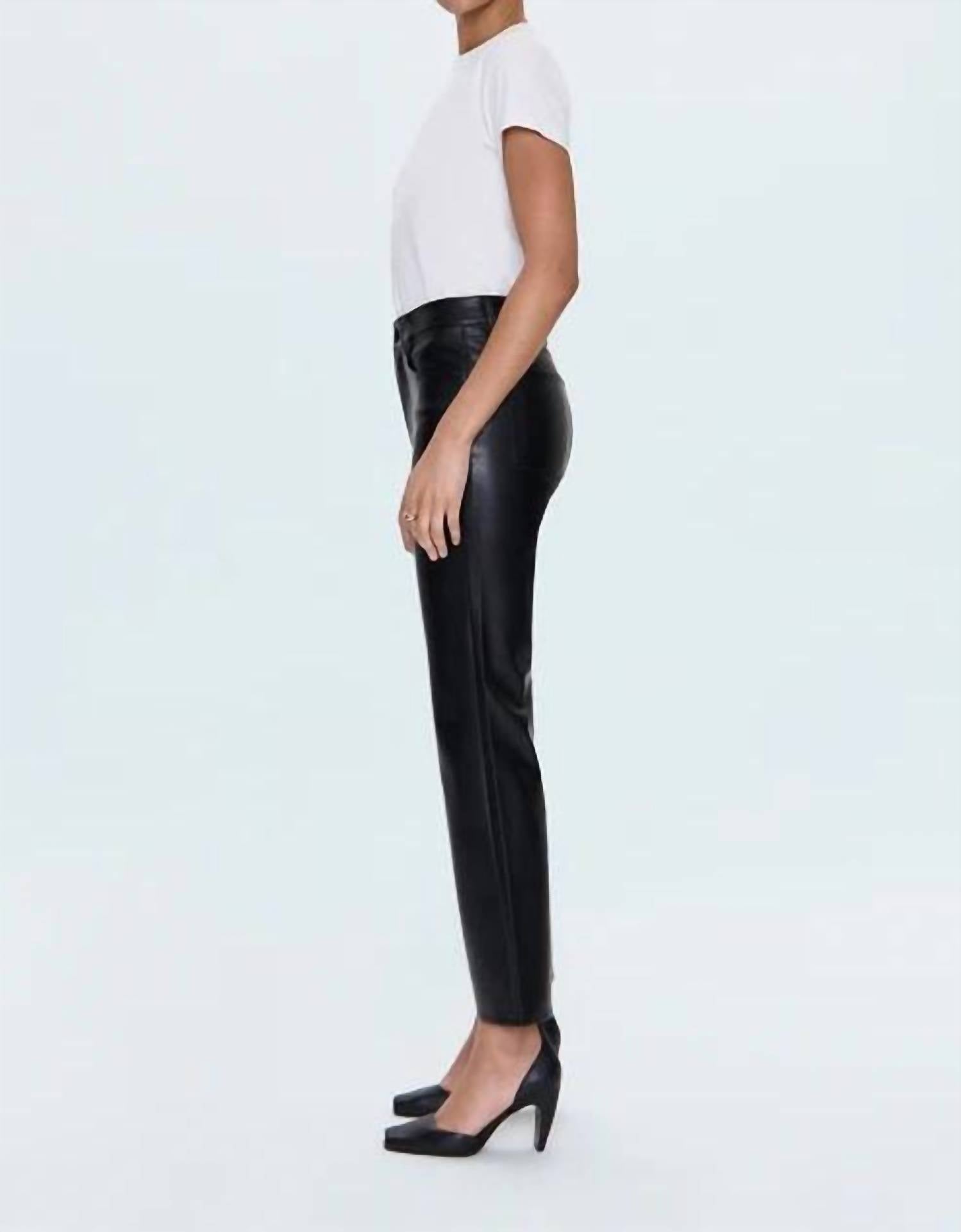 PISTOLA Ally High-rise Ankle Boot Jean in onyx - women's jeans - detail view