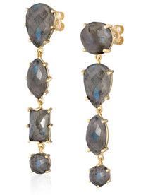 Ela Rae - Mismatch Dangle Gemstone Earrings