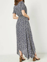 Hayden La - Floral Ruched Waist Maxi Dress
