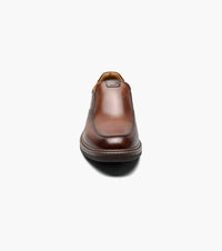 Florsheim Men's Norwalk Moc Toe Slip On in cognac - men's loafer - detail view