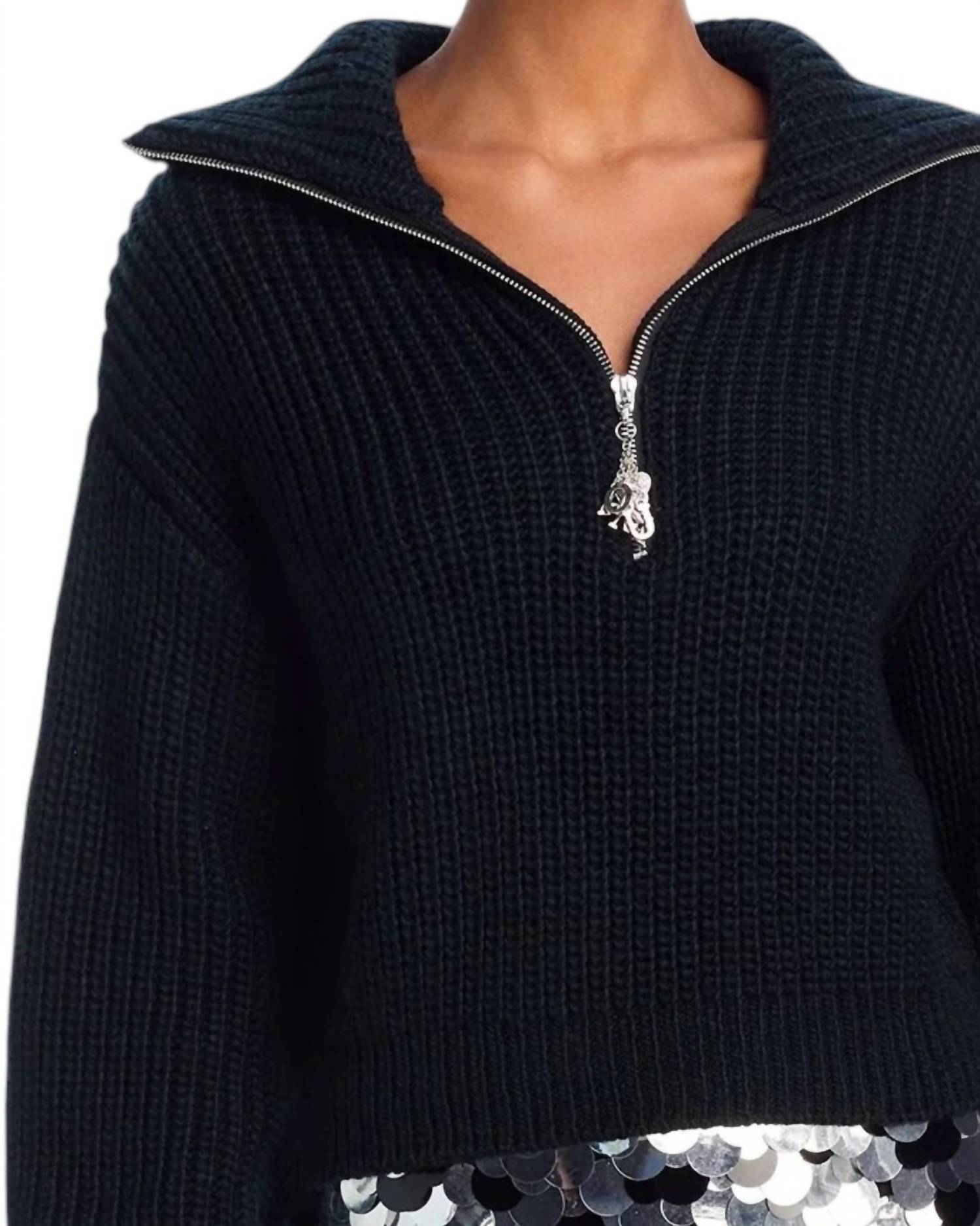 Cinq A Sept - Emmett Shaker Zip Front Sweater