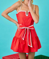 Day + Moon - Binded Braided Detail Mini Dress