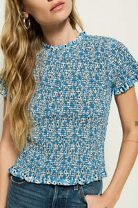 Nation Ltd - Evie Smocked Short Sleeve Top