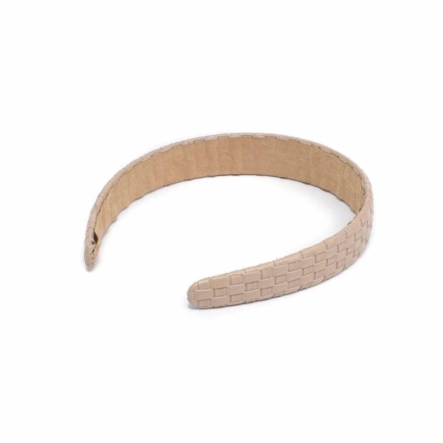Urban Expressions - Women's Embossed Woven Vegan Leather Headband