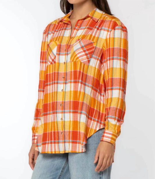 Velvet Heart - Michelle Button Down Plaid Shirt