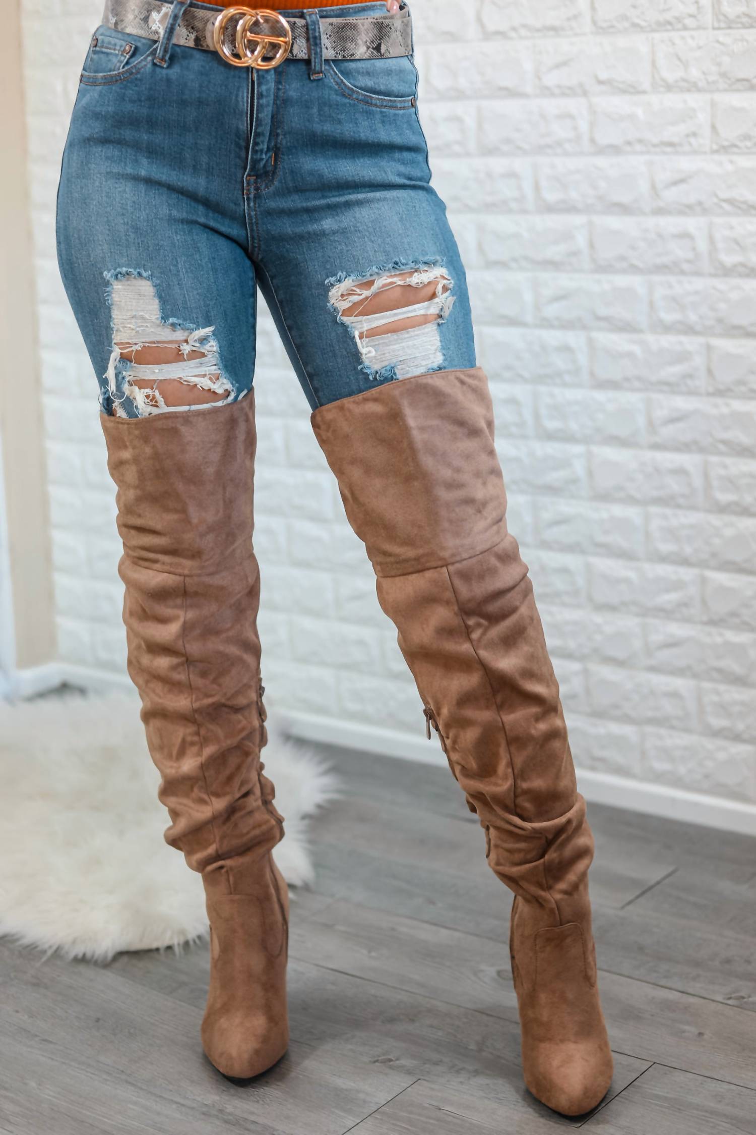 Surelymine - Women's Unmatchable Pointy Slouchy Knee And Thigh High Boots