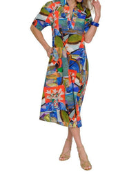 Lior - Maxim Short Sleeve Dress With Stitching Details