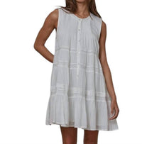 By Together Lace Detail Dress in off white - women's dress