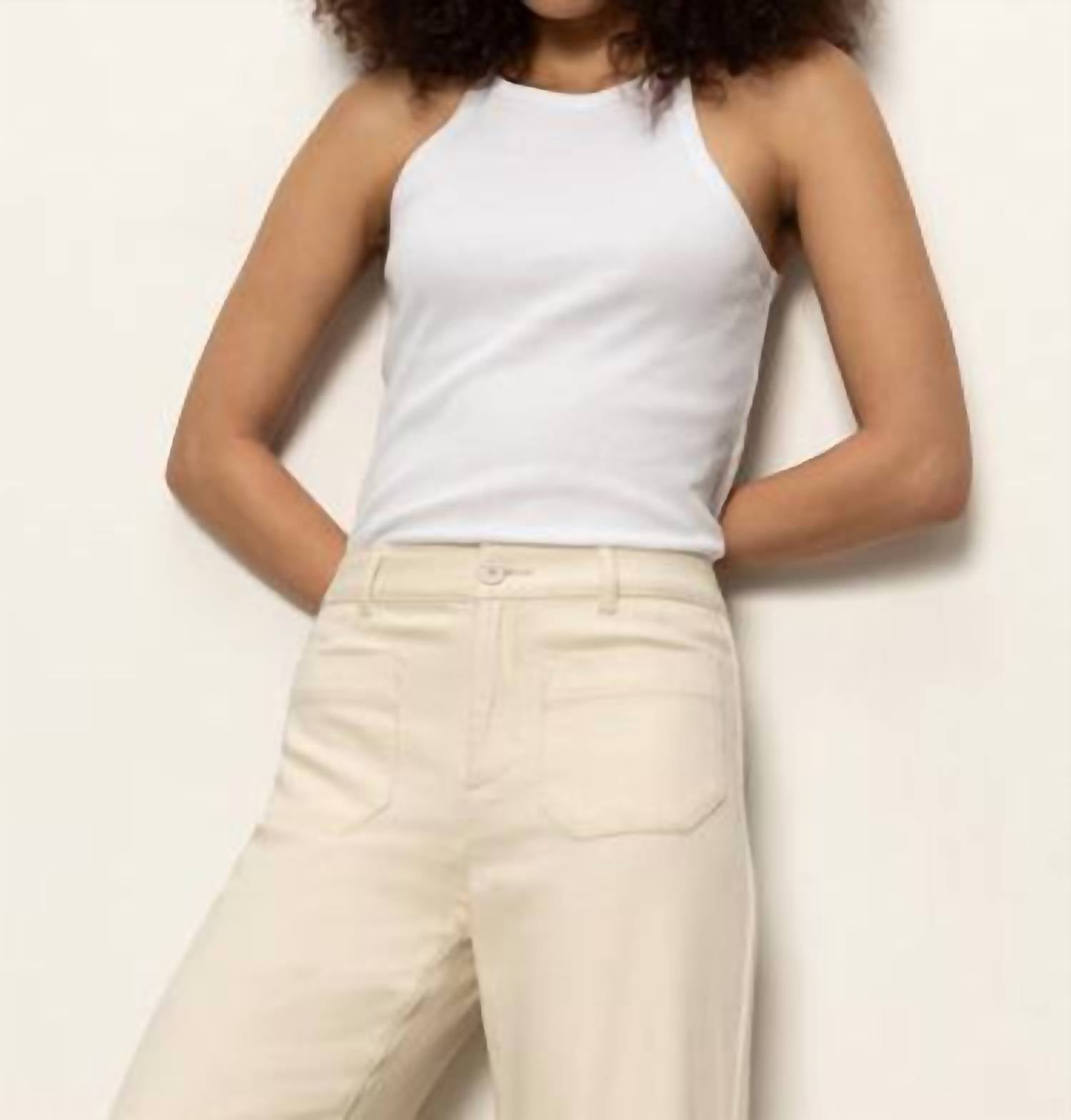 Sanctuary - Soft Marine Wide Leg Standard Rise Crop Pants
