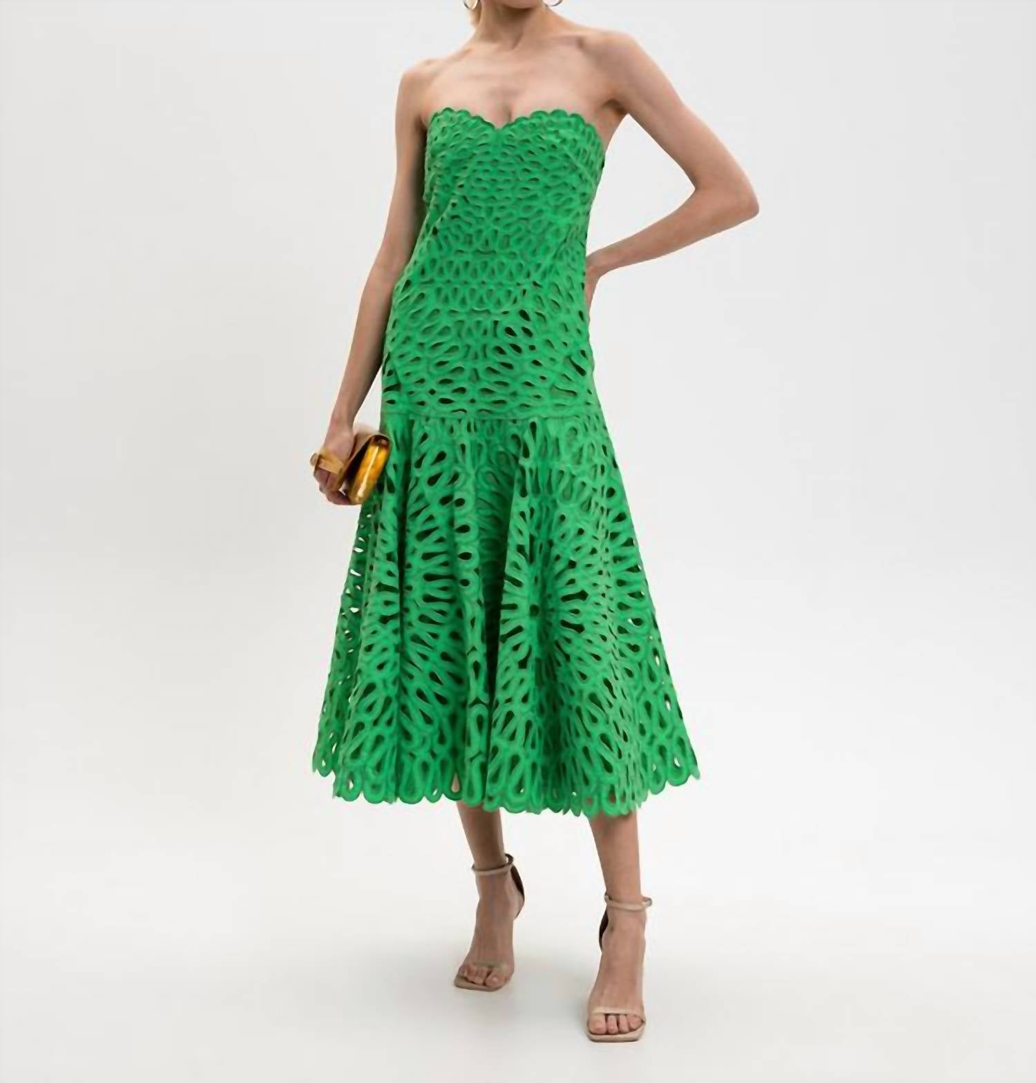 SIMKHAI Florence Midi Dress in parakeet - women's dress