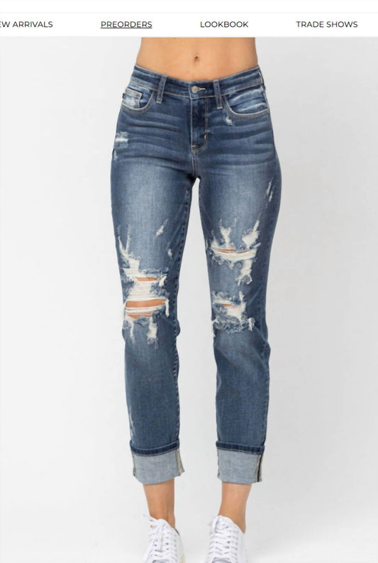 Judy Blue - Madeline's Midrise Cuffed Crop Jeans