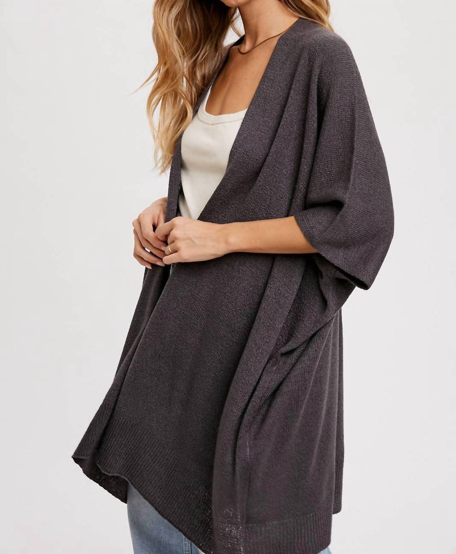 Bluivy - Ayla Wide Sleeve Open Front Cardigan