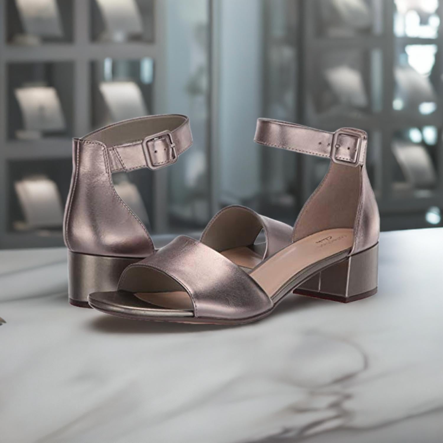 Clarks Women's Elisa Dedra Sandals in pewter - women's sandal - view 4