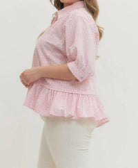 Entro - Sweetheart Gingham Top