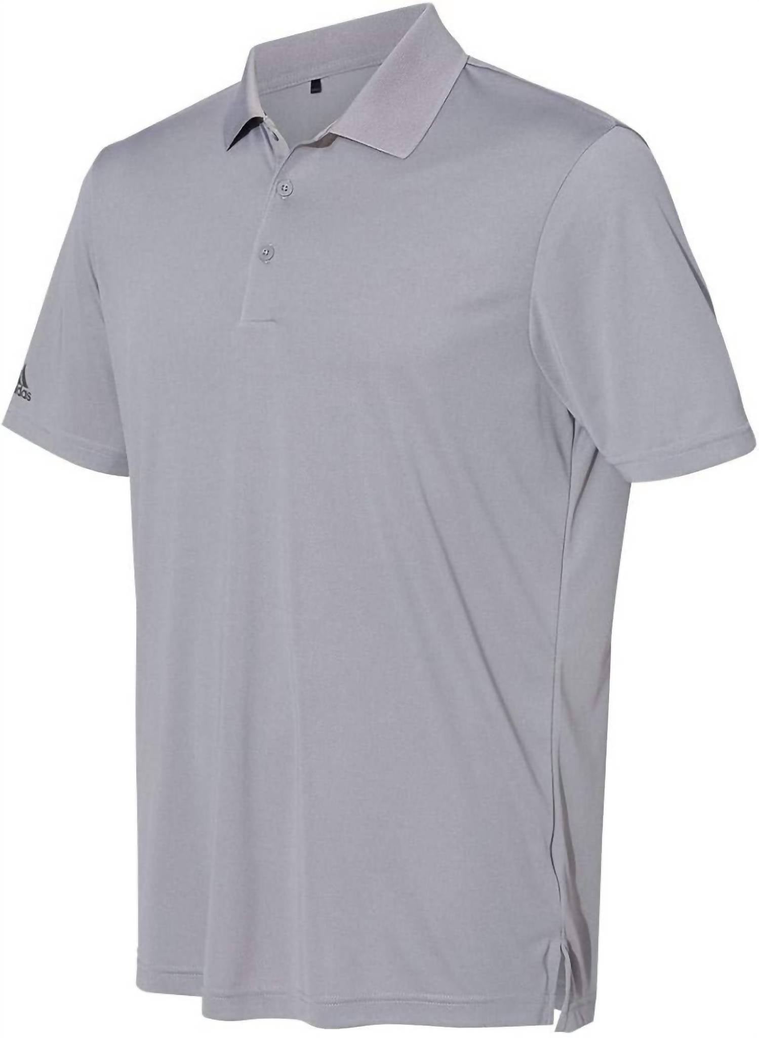 adidas Men's Performance Sport Polo in grey - men's shirt - alternate view