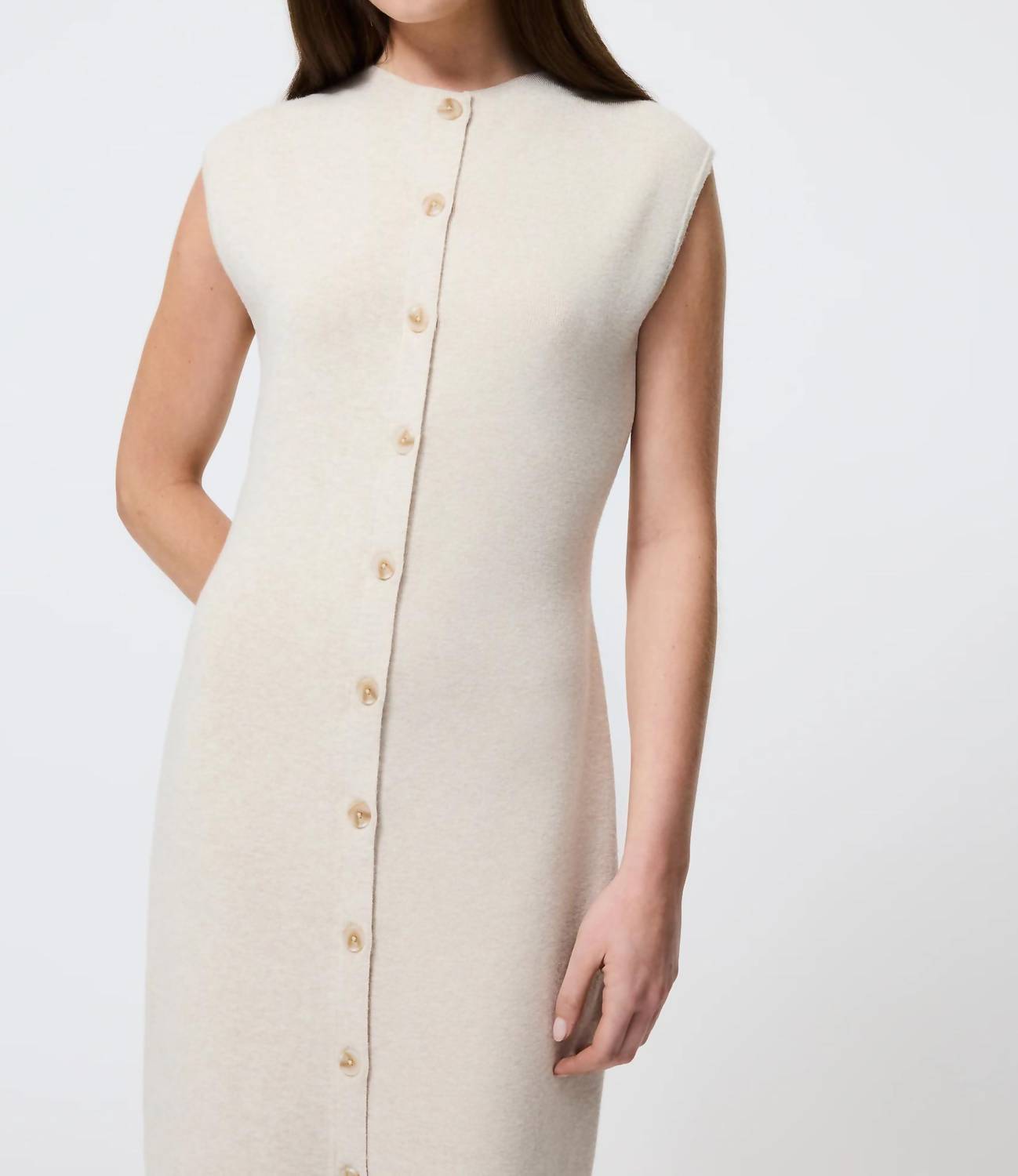 French Connection - Marley Knit Button Down Midi Dress