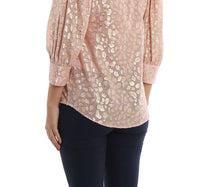 Stella Mccartney - Pre-loved Metallic Leopard Print Fil Coupe Silk Blouse