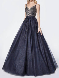 Cinderella Divine - Glittered Ball Gown With Beaded Bodice Detail