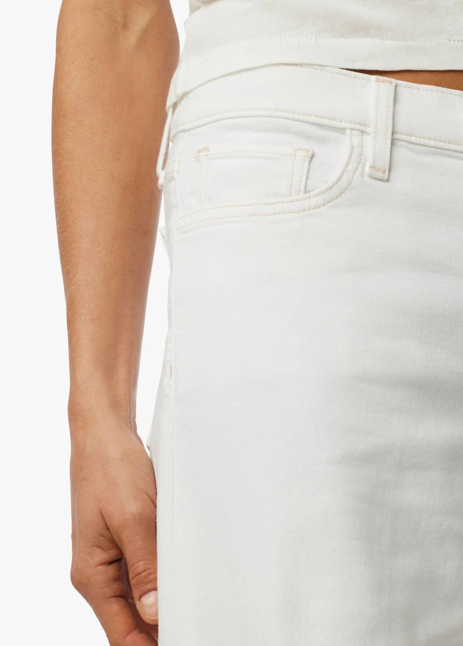 Joe's Jeans Lou Lou Low Rise Wide Leg Jean in white - women's jeans - view 4