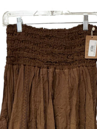 Namsar Women's Lace Patches Pant in brown - women's pants - detail view