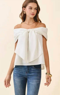 Tcec - Off The Shoulder Bow Top