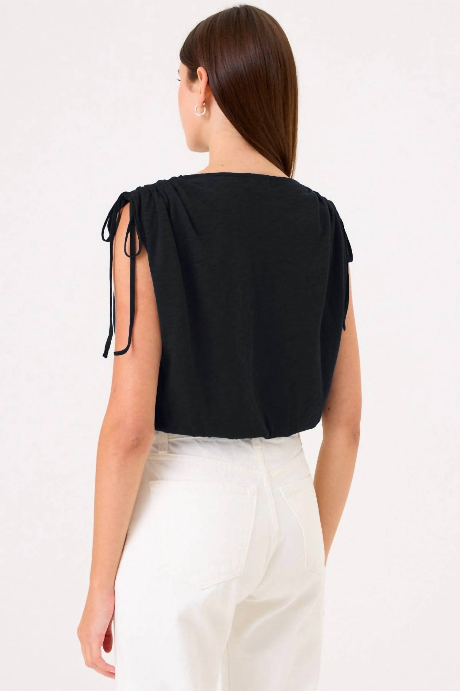 Goldie - Crop With Ruched Shoulder Top