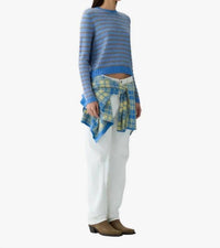 Guest In Residence - Pebble Stripe Shrunken Crewneck Sweater