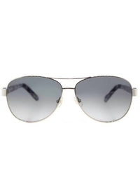 Kate Spade Dalia Aviator Metal Sunglasses with Grey Gradient Lens in silver - women's accessory - detail view