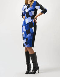 Joseph Ribkoff - Plaid Print Sheath Dress