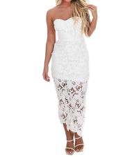 Lena - Flatter Me Floral Lace Midi Dress