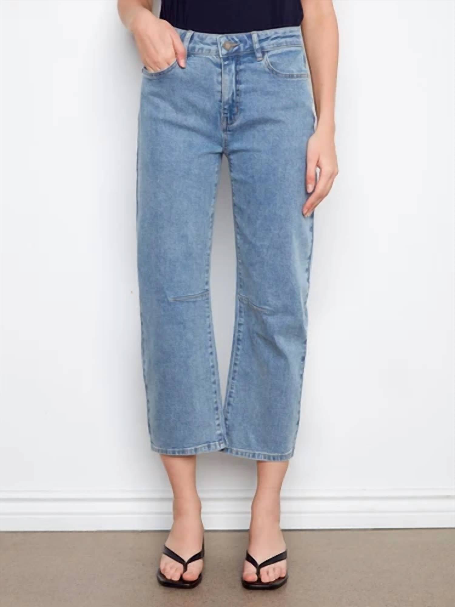 Charlie B - Cropped Barrel Leg Jeans