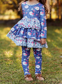 Pete + Lucy - Girls Country Denim Two Piece Set