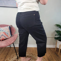 Judy Blue - Rylee Tummy Control Cropped Wide Legs Jeans - Plus