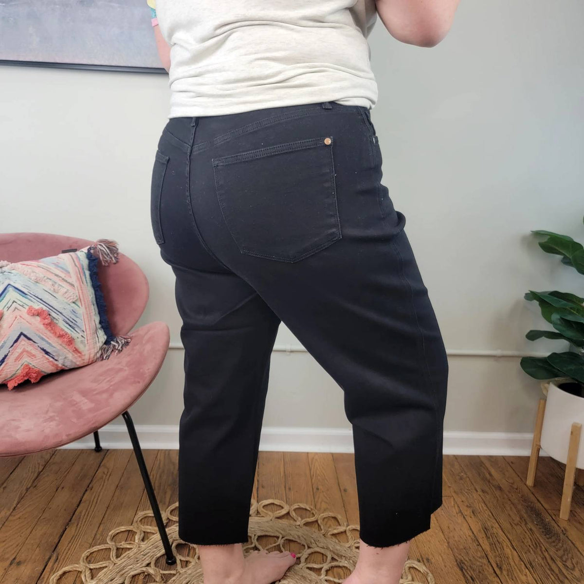 Judy Blue - Rylee Tummy Control Cropped Wide Legs Jeans - Plus