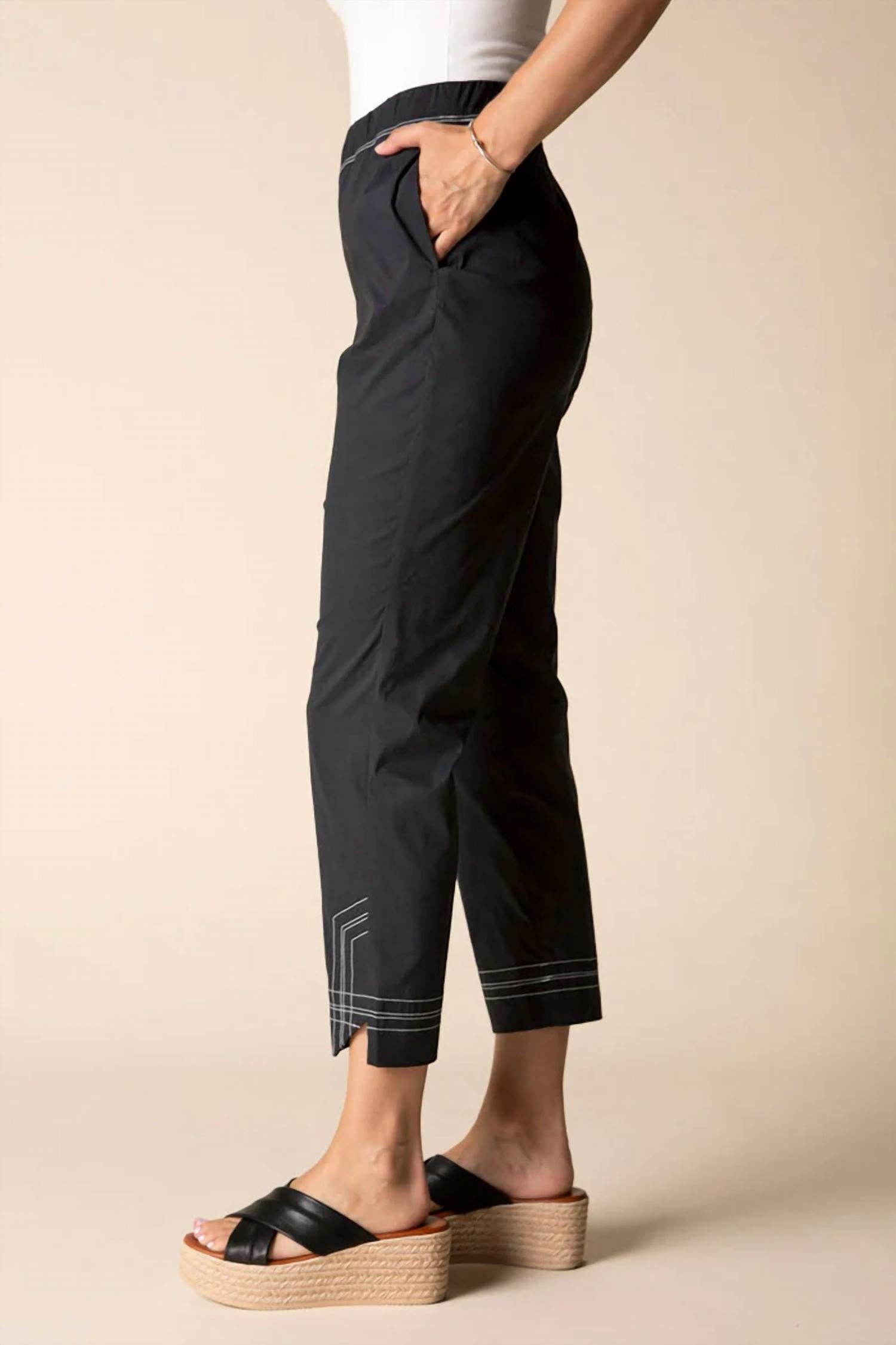 habitat Cool Tech Easy Crop Pants in black - women's pants - detail view