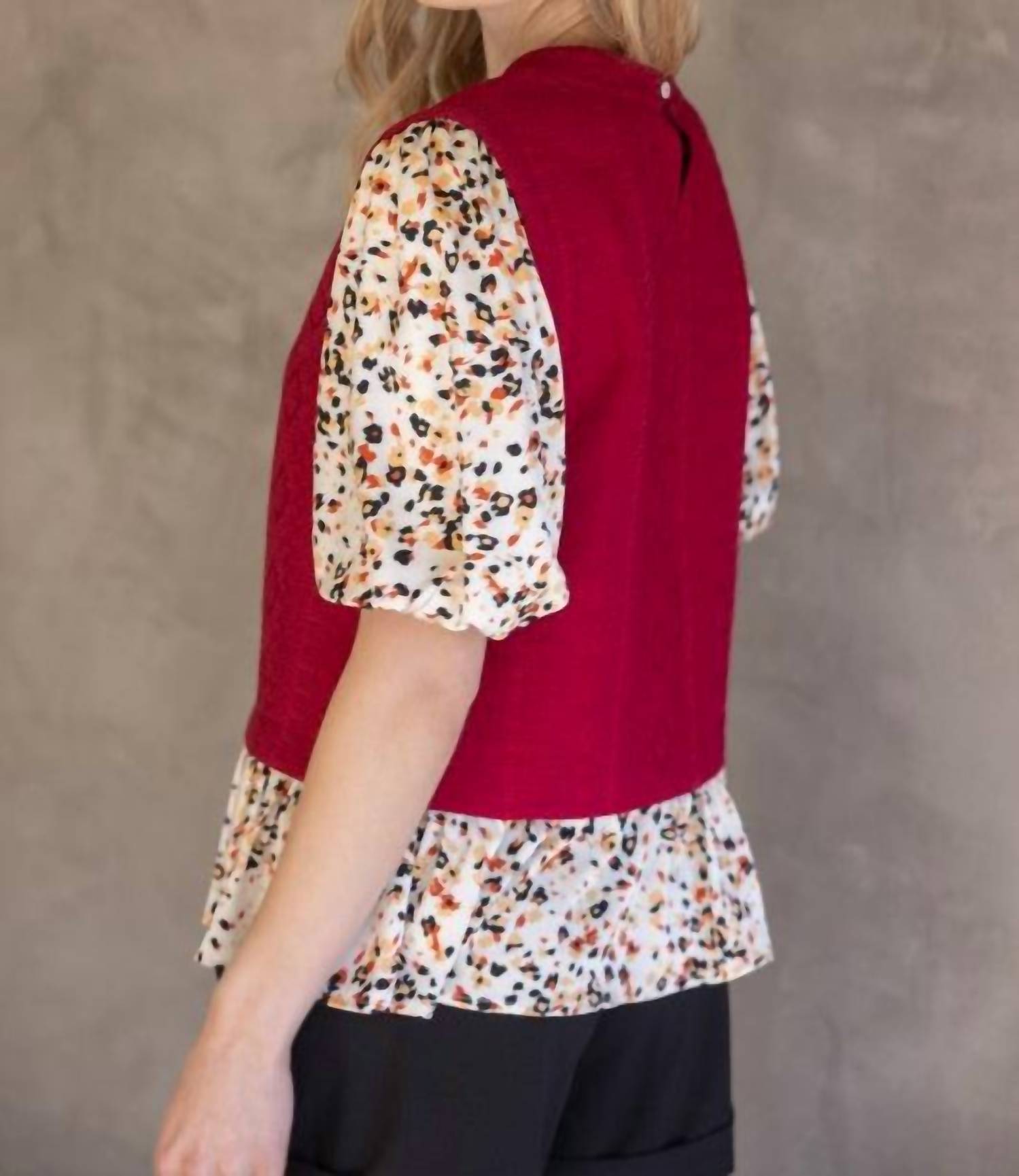 Voy - Wild Side Textured Knit Top