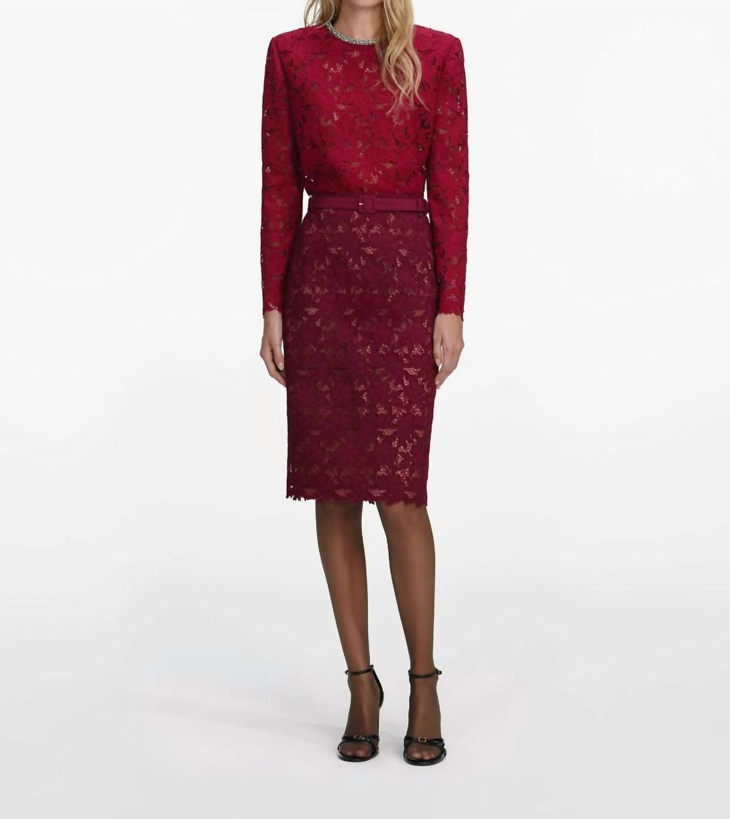Self-Portrait - Lace Crystal Trim Top