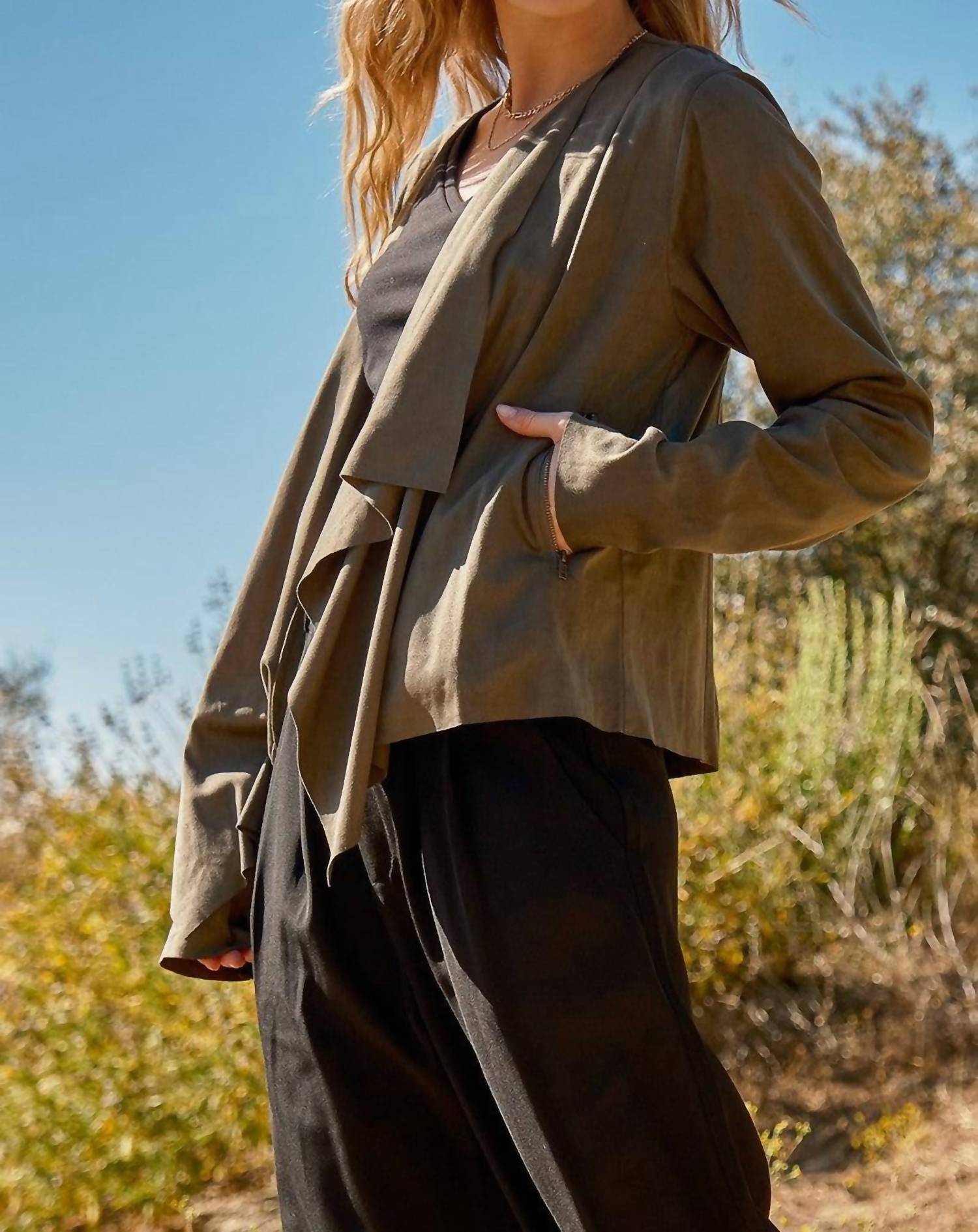And The Why - Wide Awake Sueded Moto Jacket