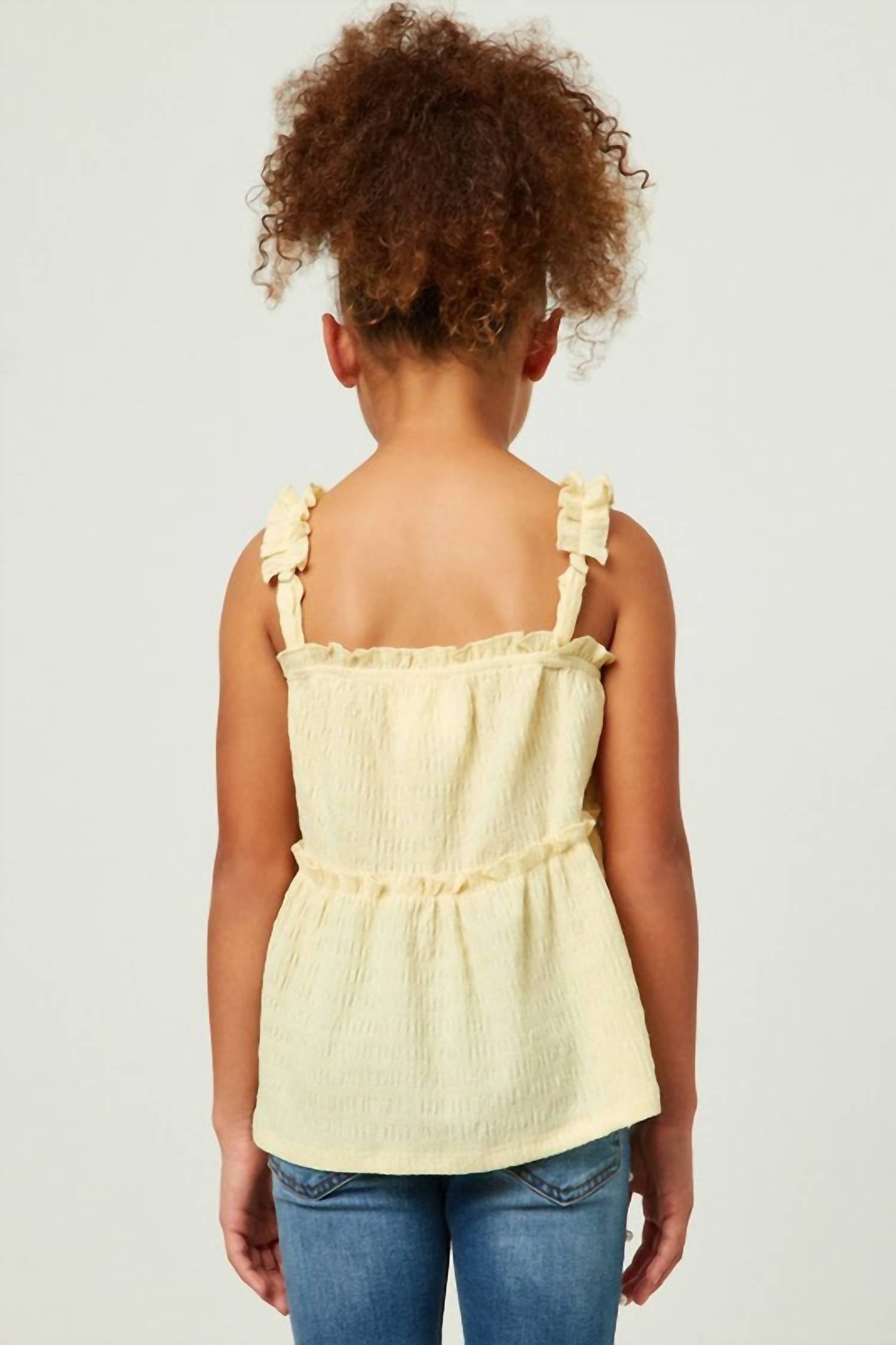 Youth Girl's Mila Textured Tiered Top