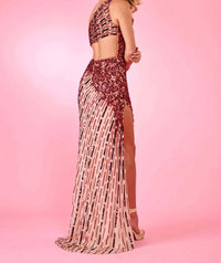 Rachel Allan - High Slit Sequin Prom Gown
