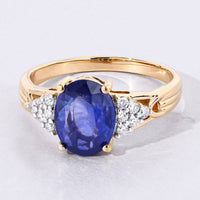 Diana M Jewels - Women's Oval Natural Sapphire Fashion Ring (2.33 Ct) - Classic Plus