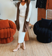 Miss Sparkling - The Poise Thread Ribbed Sweater Dress