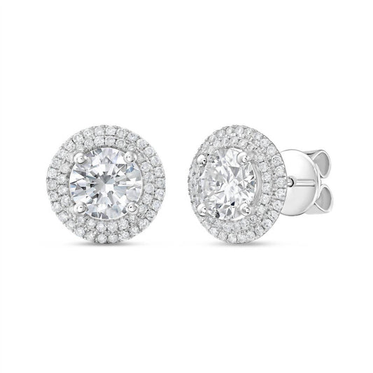 Diana M Jewels - Women's Round Lab-Grown Diamond Stud Earrings (8.00 Ct) - Elegant Plus