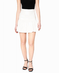 Nicole Miller - Cotton Metal Flounce Mini Skirt