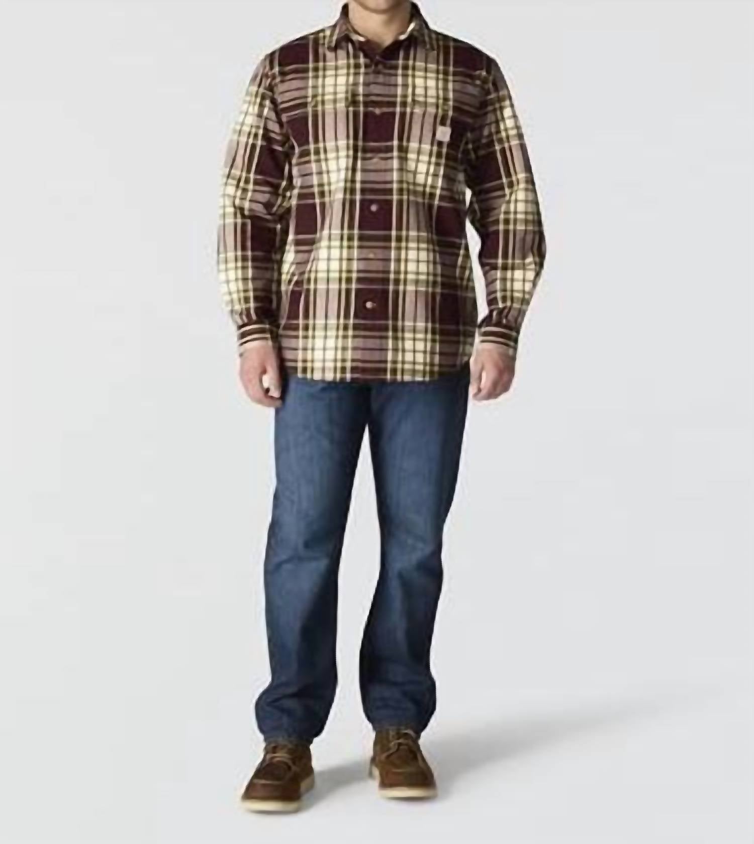Carhartt - Loose Fit Heavyweight Flannel Long-sleeve Plaid Shirt