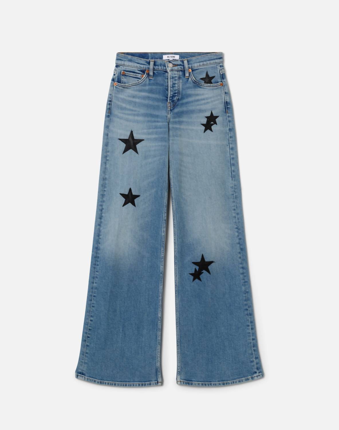 Re/Done - Women's Mid Rise Wide Leg Jeans