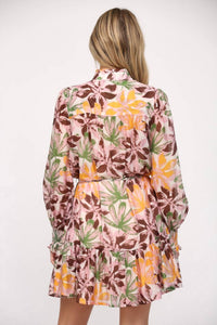Fate - Fall Flowered Long Sleeve Dress