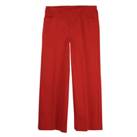 Thin Her Women's Pull On Wide Leg Crop Pants in red - women's pants