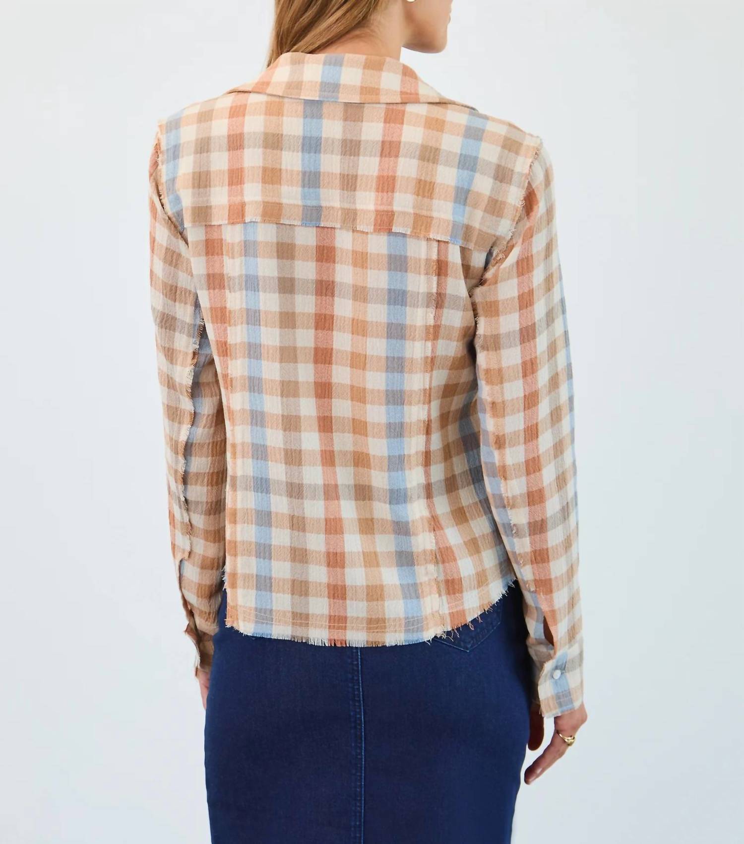 Fdj - Long-Sleeve Fringed Gauze Shirt